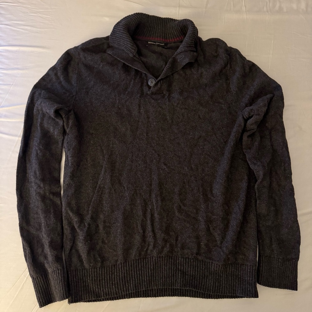 Banana Republic Factory Button Mock Neck Sweater